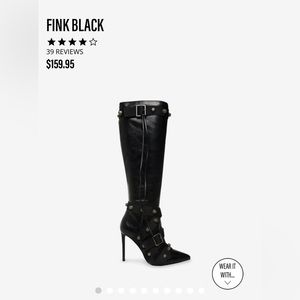 STEVE MADDEN FINK BLACK BOOTS - NEVER WORN